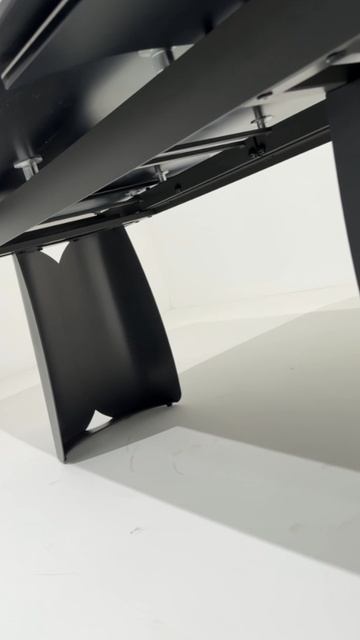 Стол обеденный Q-Home Kent, 200/300 см, раздвижной, матовая серая испанская керамика / темно-серый