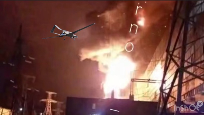 Появились кадры атаки БПЛА на Шатурскую ГРЭС под Москвой.Новости 23.11.25