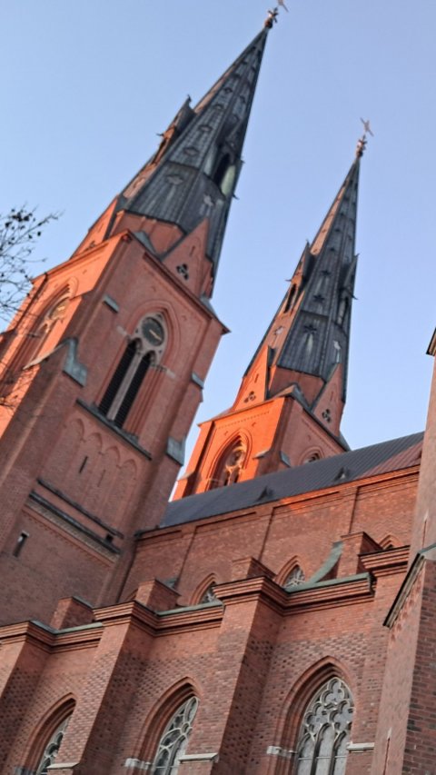 Кафедральный собор в Уппсале, Швеция. Главный собор Церкви Швеции. Самый большой собор в Скандинавии