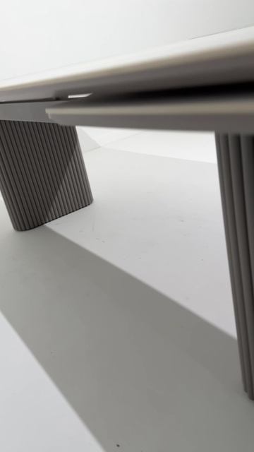 Стол обеденный Q-Home Адажио, 240/320 см, раздвижной, матовая керамика Varese Onice / Латте