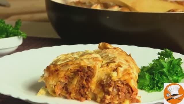 Мясной пирог из лаваша