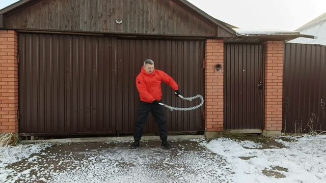 Разминка с цепью синъи кунг-фу весом 4.5 кг в деревне (6)