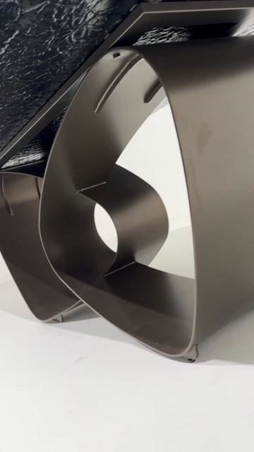 Стол обеденный Q-Home Tove, 240 см, фиксированный, стекло Bubble / каркас Шоколадное золото