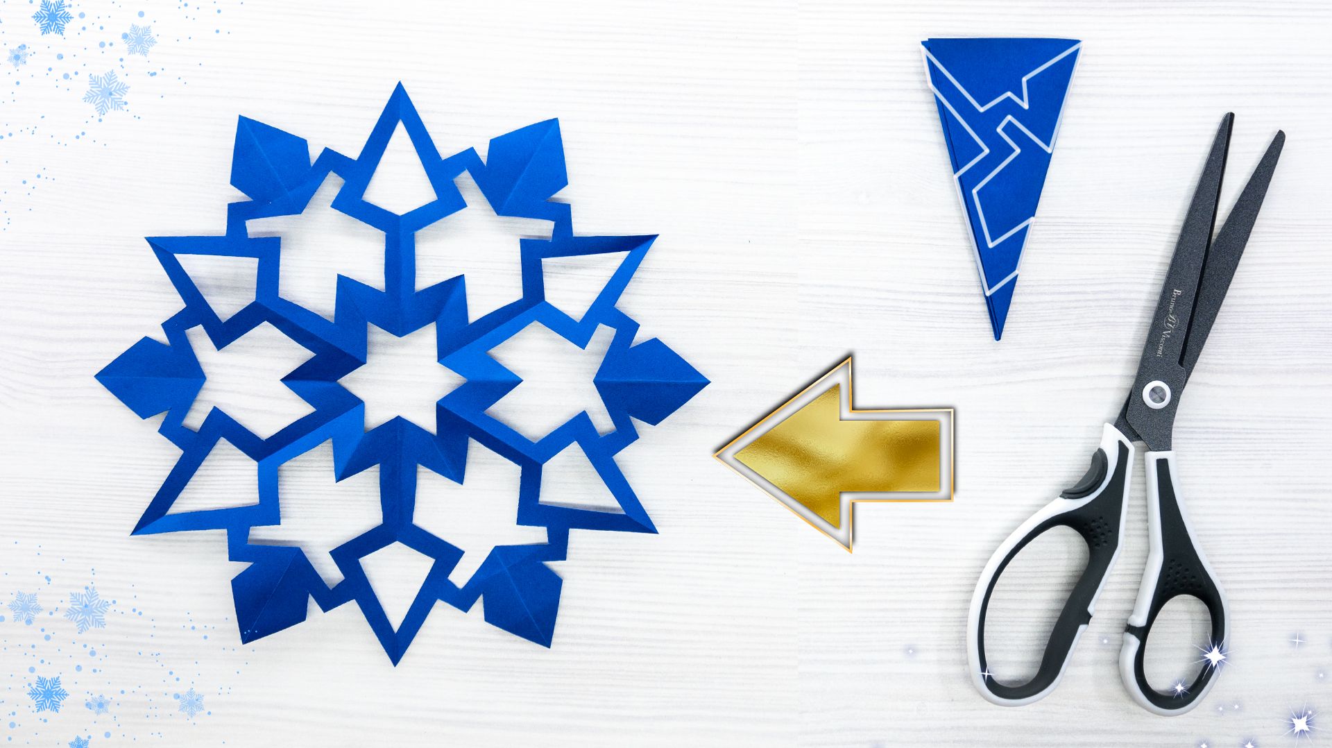 Красивая геометрическая снежинка на Рождество