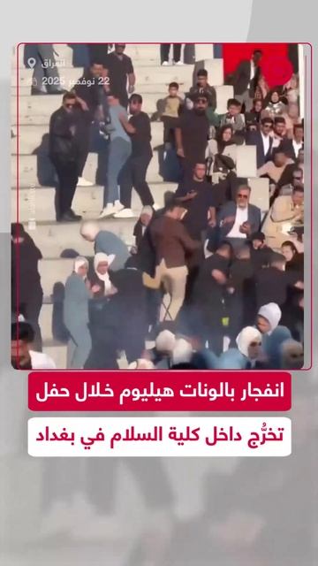 انفجار بالونات هيليوم خلال حفل تخرُّج في بغداد دون وقوع إصابات