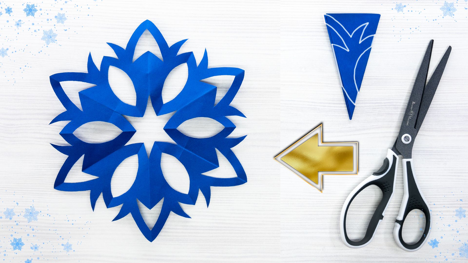 Создайте красивую снежинку своими руками на Рождество.