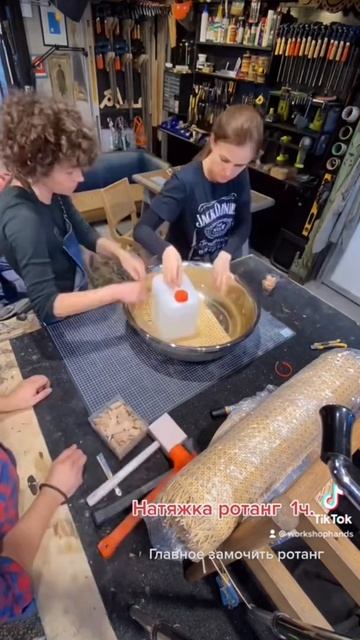 Как натягивать ротанг