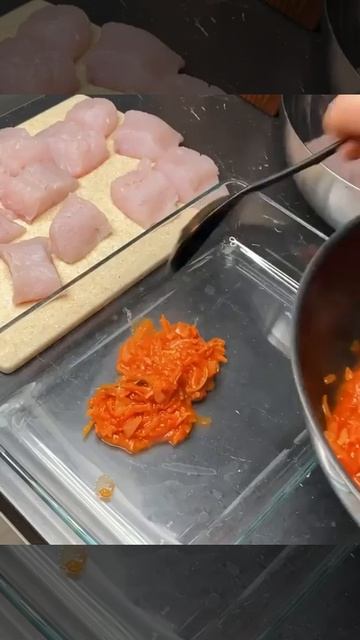 Запеченная рыба с овощным маринадом