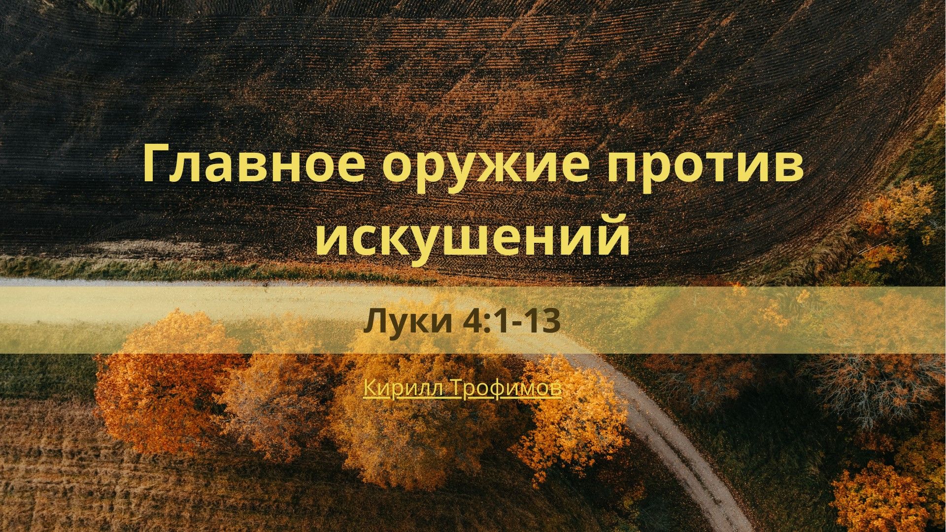 Главное оружие против искушений | Луки 4:1-13 | Кирилл Трофимов