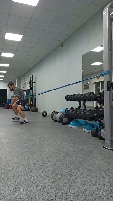 Боковой шафл с резиновым эспандером