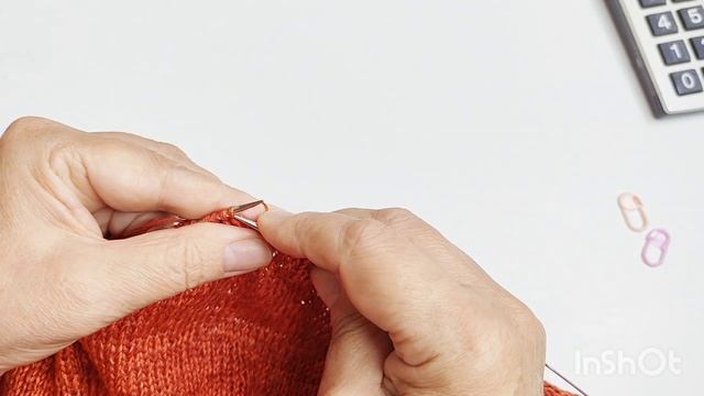 скос плеча последний ряд, из петли.