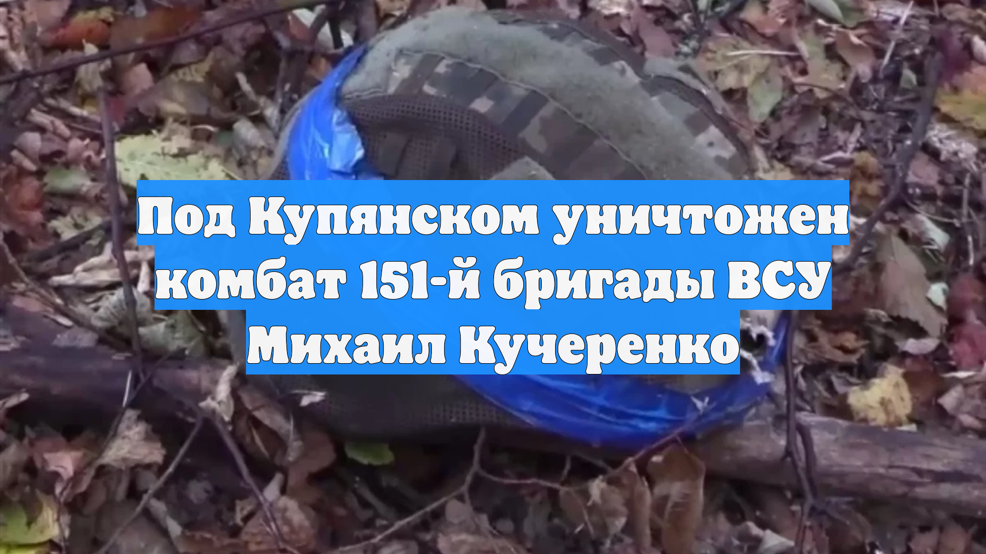 Под Купянском уничтожен комбат 151-й бригады ВСУ Михаил Кучеренко