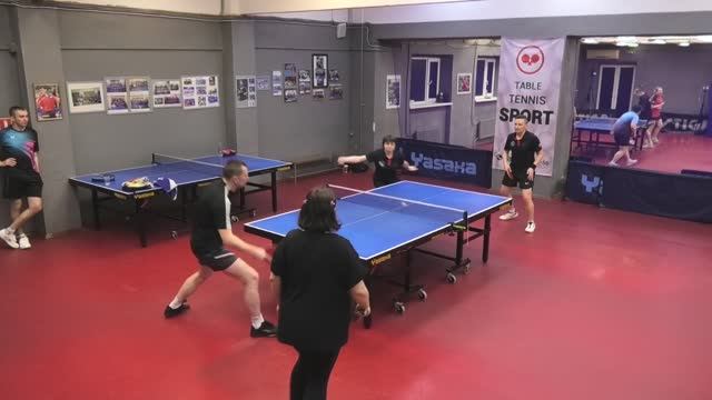 ФИНАЛ!! Сергеев/Ланцетова (1153) - Закзун/Нельсон (1340) настольный теннис Парный турнир 16.11 СПб