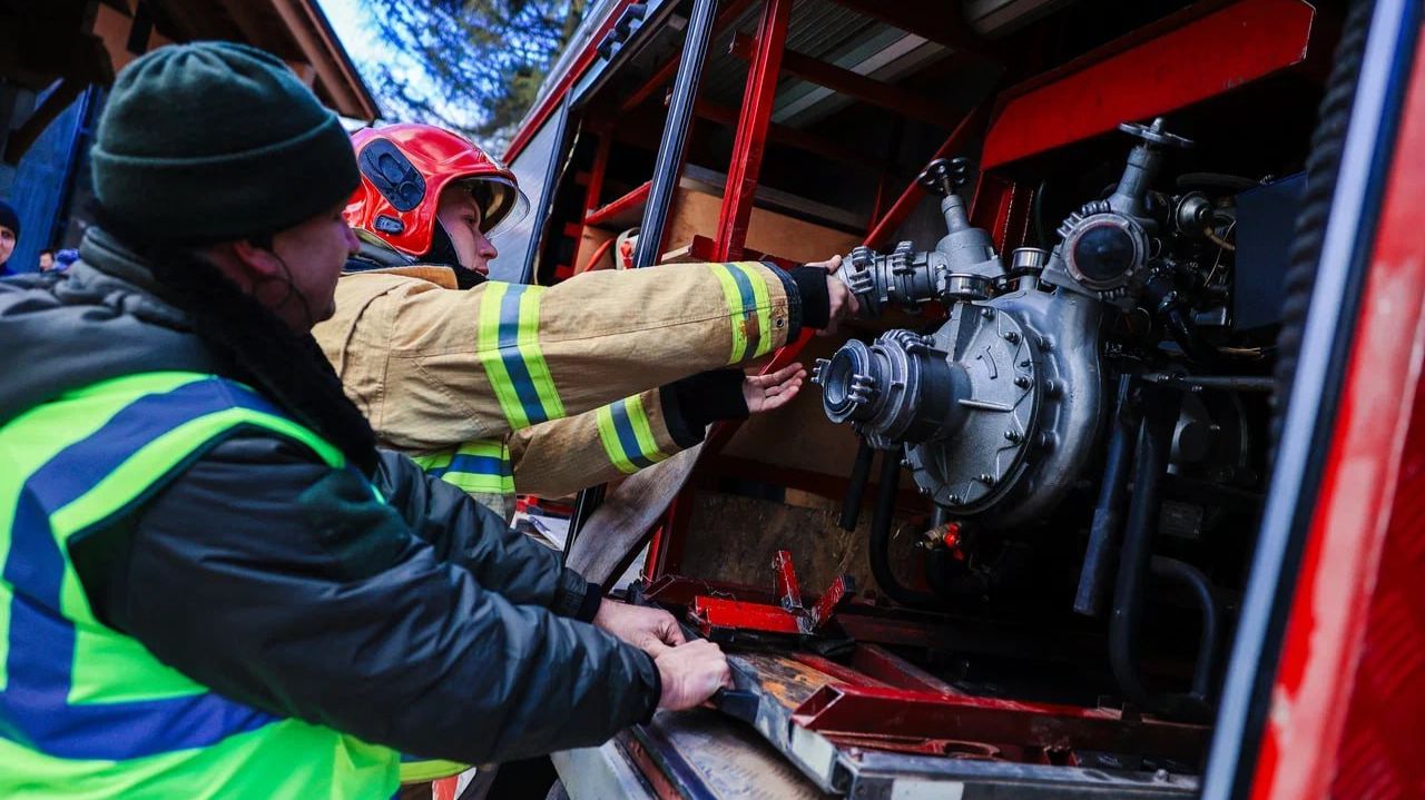 В Мытищах сгорела баня. Погибших и пострадавших нет.