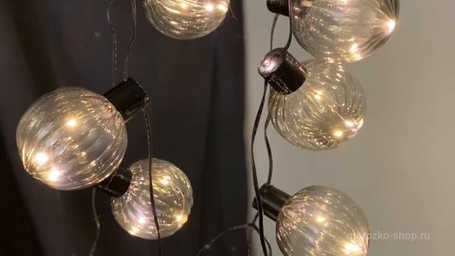 Садовая гирлянда РЕЮНЬОН, 10 теплых белых LED-огней, 1.8+5 м, черный PVC, уличная, AF5300250