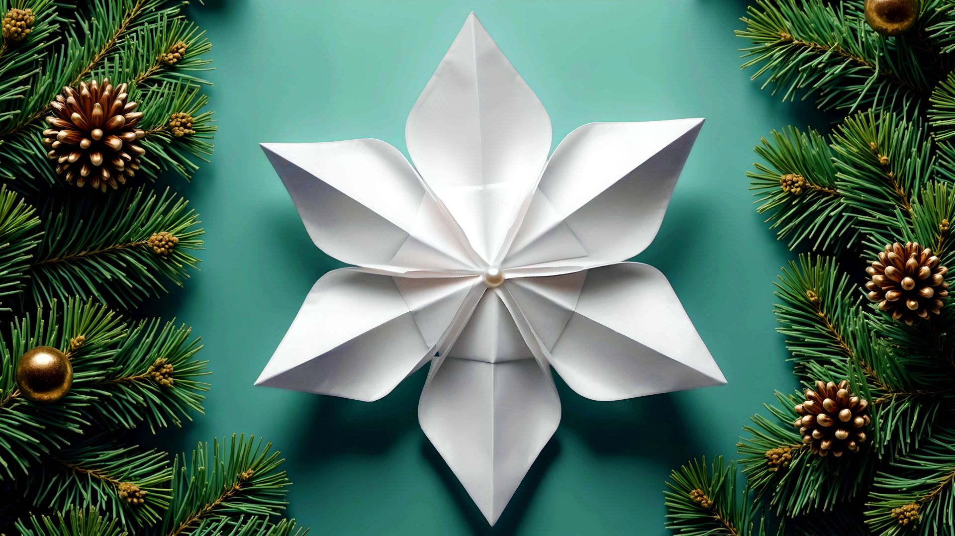 Большая объемная снежинка из бумаги