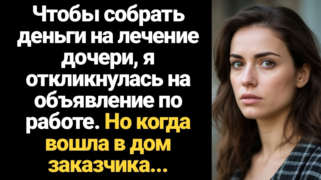 ИСТОРИЯ ИЗ ЖИЗНИ/Чтобы собрать деньги на лечение дочери, я пошла в один дом по объявлению по работе