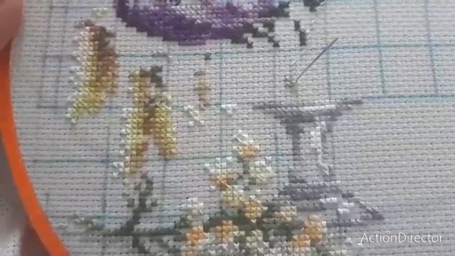 Вышиваю процесс от Чудесная Игла"Весенний букетик"