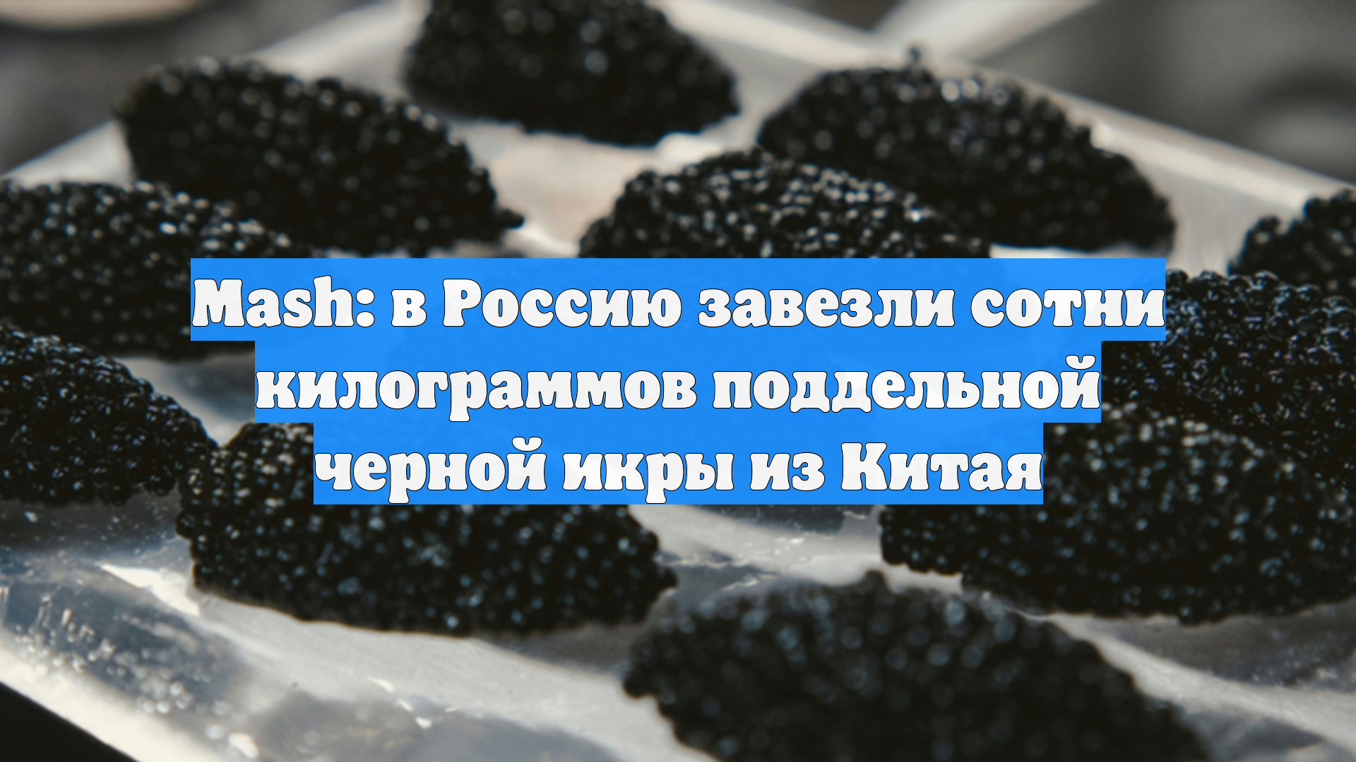 Mash: в Россию завезли сотни килограммов поддельной чёрной икры