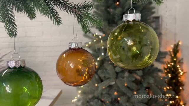 Набор ёлочных шаров ТРАСЛЮЧИДО - ОТТЕНКИ ЛЕСА, пластик, 5 см, 11 шт., ACS105030