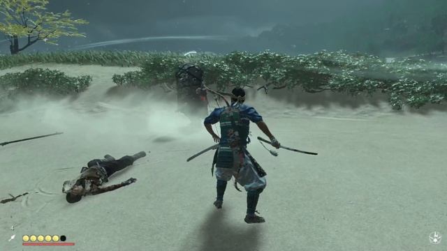 Замес рубка Бандиты манголы Ghost of Tsushima Призрак Цусимы парирование атака уклонение