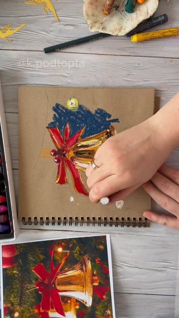 Рисую колокольчик пастелью. Полный доступ к уроку в ВК донате.