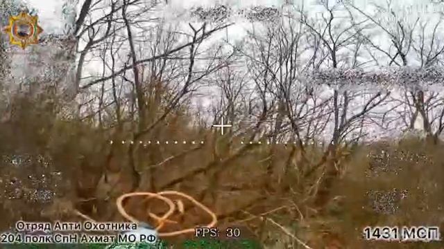 Апти Алаудинов "АХМАТ". Уничтожение вражеского блиндажа с расчётом БпЛА противника