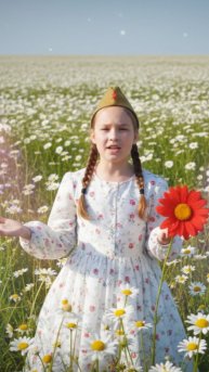 Красная ромашка