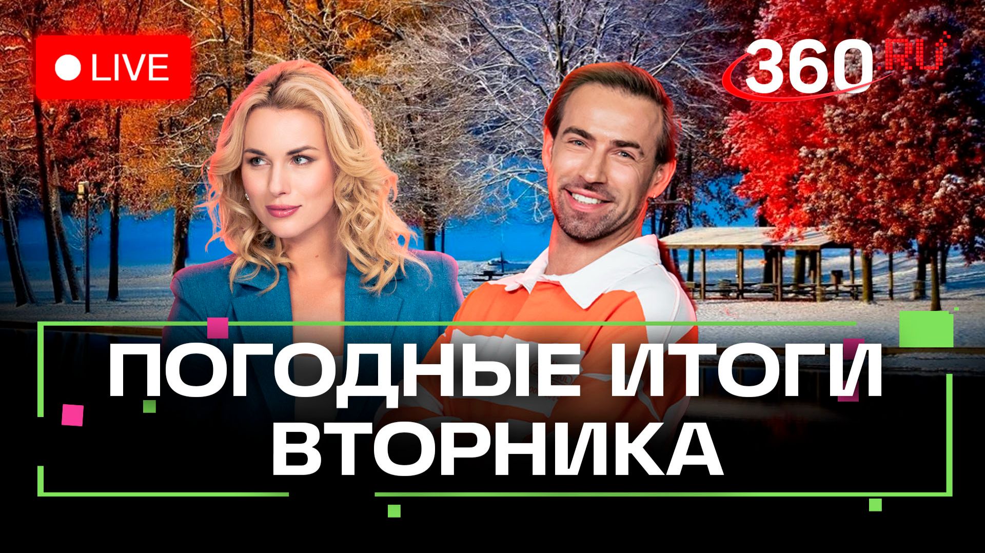 Погода 25 ноября и прогноз на завтра. Метеоитоги вторника. Истра и Ногинск. Трансляция 360