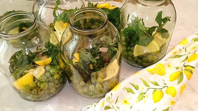 🍋Компот МОХИТО из крыжовника на зиму