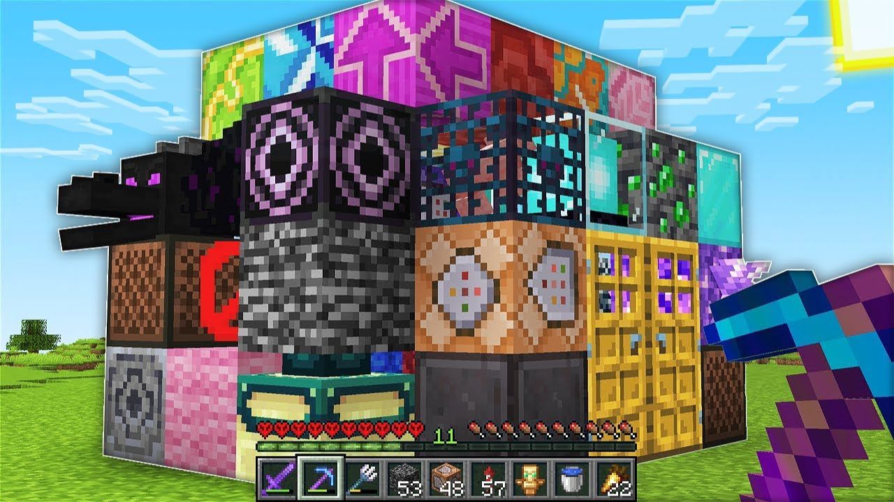 ПОСТРОИЛ ДОМ ИЗ САМЫХ РЕДКИХ БЛОКОВ В МАЙНКРАФТ ХАРДКОР