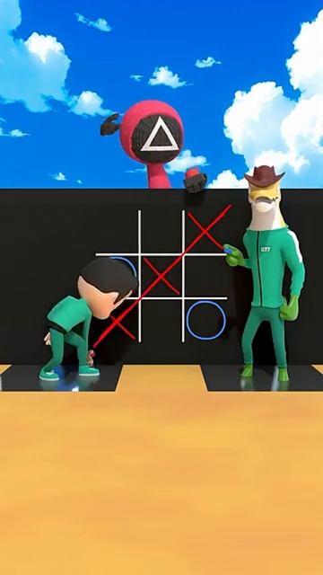 Удивительный цифровой цирк — Сложная анимация игры в крестики-нолики в игре "Игра в кальмара"