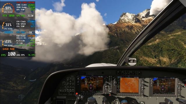 TEST: Microsoft Flight Simulator Xeon E5 1660 v3 4.8 Ghz and RTX 3090. 1440P.