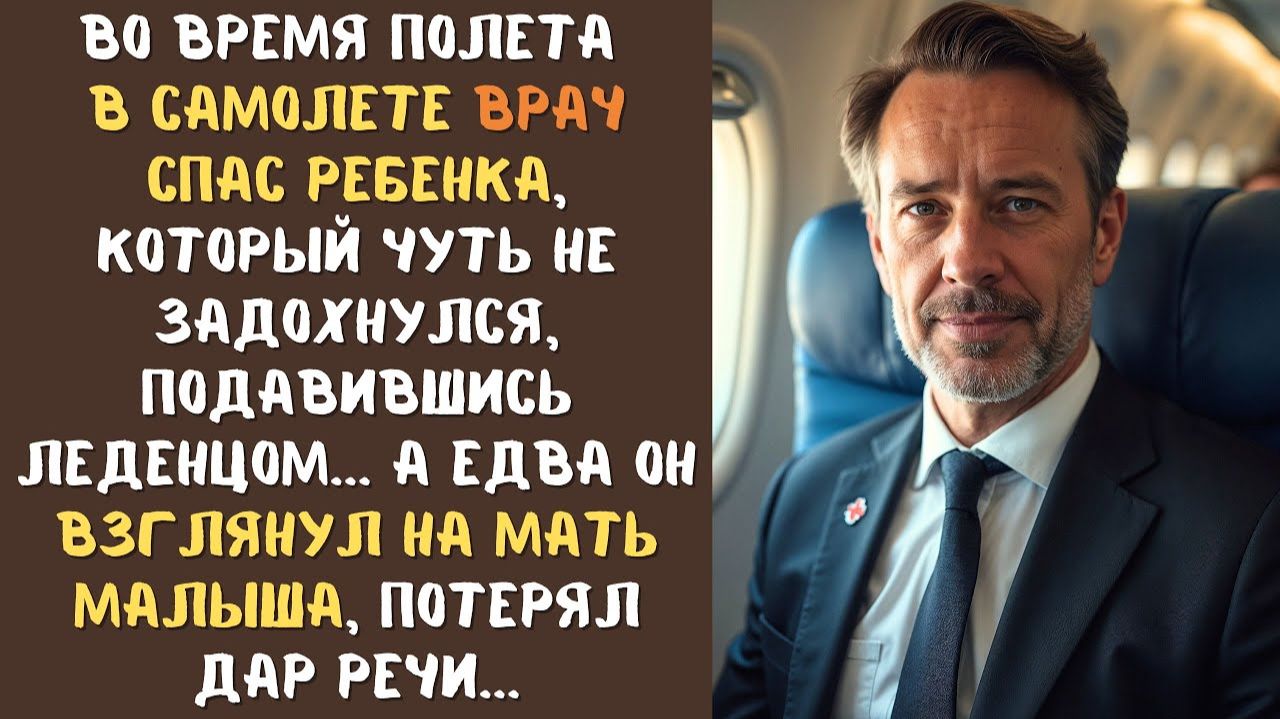 ВРАЧ в самолете спас ребёнка от удушья, а после взглянув на мать, обомлел...
