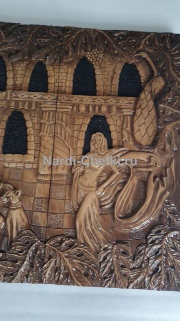 Резные нарды панно с девушками "Танцовщица"