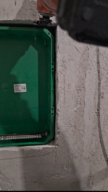 Ниша для электрощита в газоблоке.