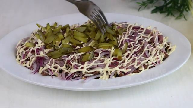 Салат ПРИНЦ. ОХ и Вкуснятина! Мясной салат для мужчин