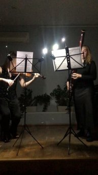 Чеховка. Концерт во тьме, но не кромешной. Скрипка, альт, виолончель и фагот (не разом). Фрагмент 11