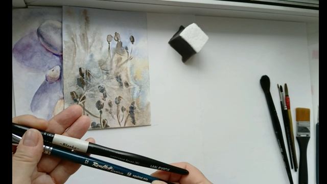 Акварельные кисти, которыми я пользуюсь