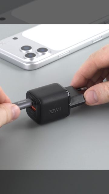 СЗУ USB-C + USB-A, PD 3.0, QC 4.0, 33W, GaN, черный, от Deppa, 11477