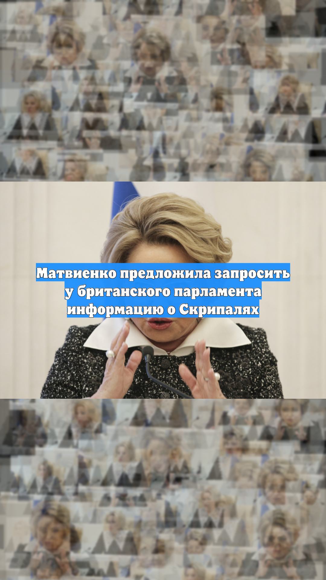 Матвиенко предложила запросить у британского парламента информацию о Скрипалях