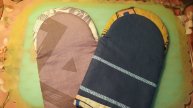Прихватка-варежка на мужественную руку Продолжаю танцы с выкройкой. Моделирую шаблон.