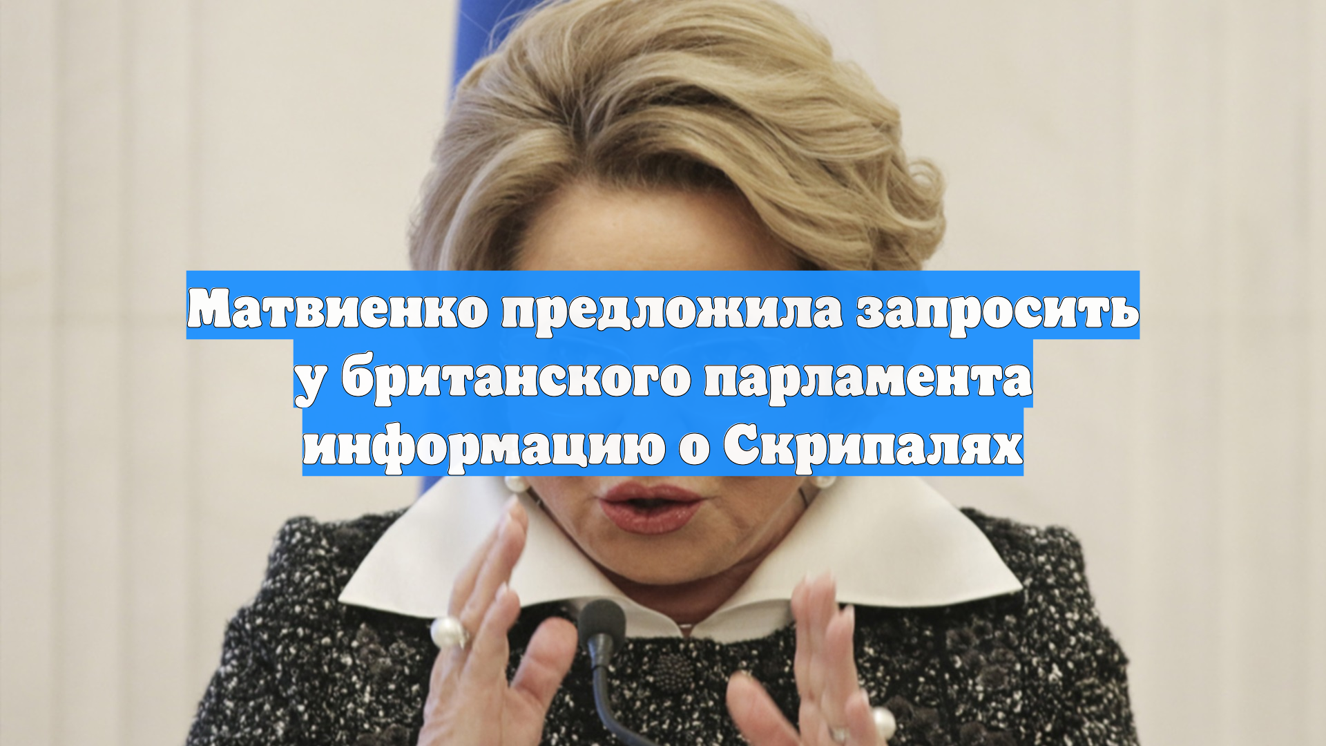 Матвиенко предложила запросить у британского парламента информацию о Скрипалях