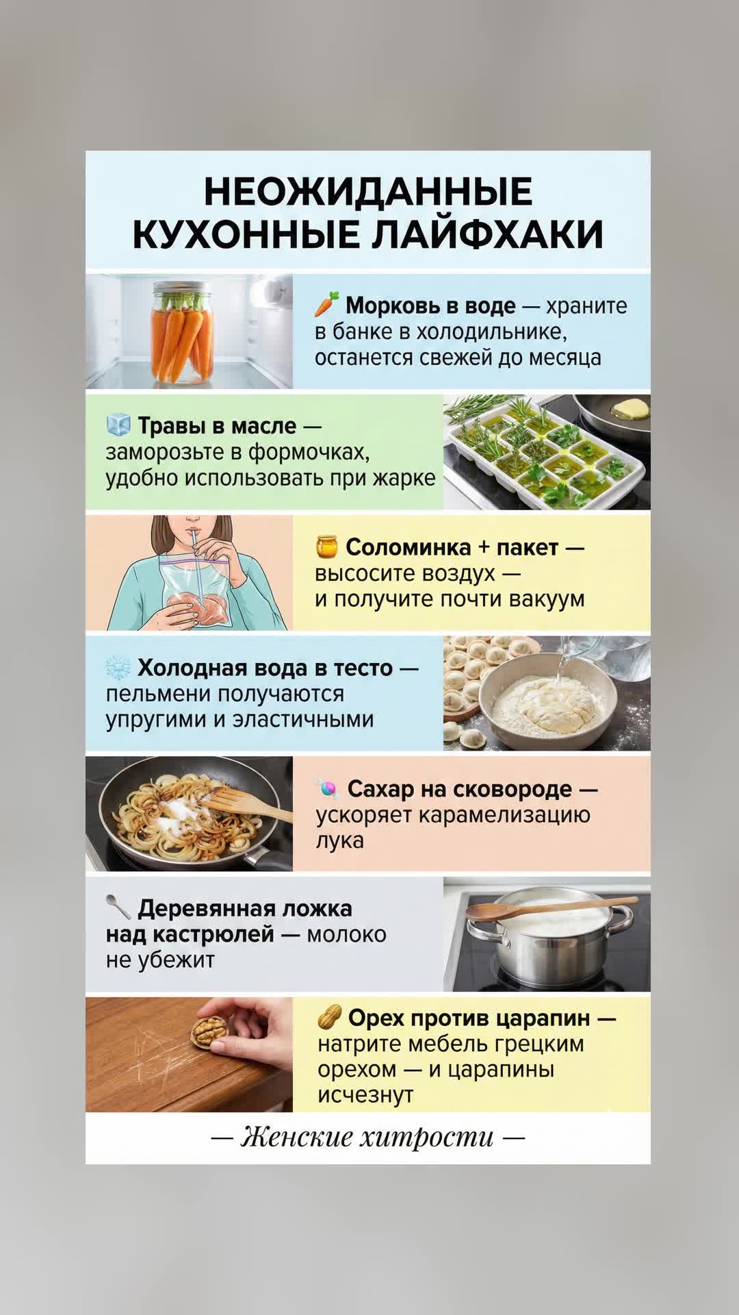 Необычные лайфхаки для вашей кухни