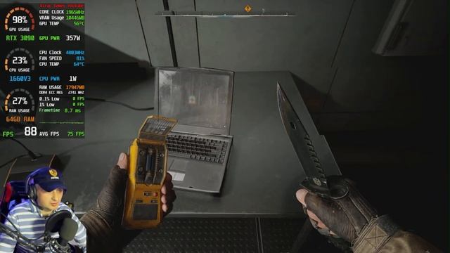 TEST: STALKER 2. Xeon E5 1660 v3 4.8 Ghz and RTX 3090. 1440P.