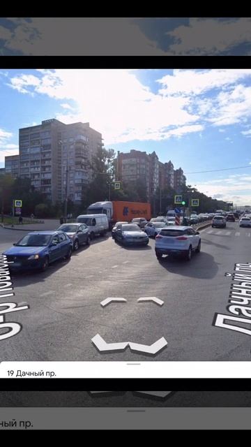 Санкт-Петербург. 26.11.2025. Панорама с перекрёстка Дачного  проспекта с бульваром Новаторов