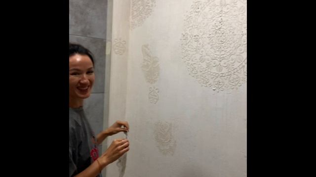 Декоративная штукатурка. Трафарет. Первый опыт