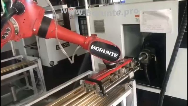 22. Загрузка токарного станка промышленным роботом BORUNTE