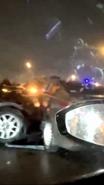 Авария на МКАДе в Москве 23 ноября