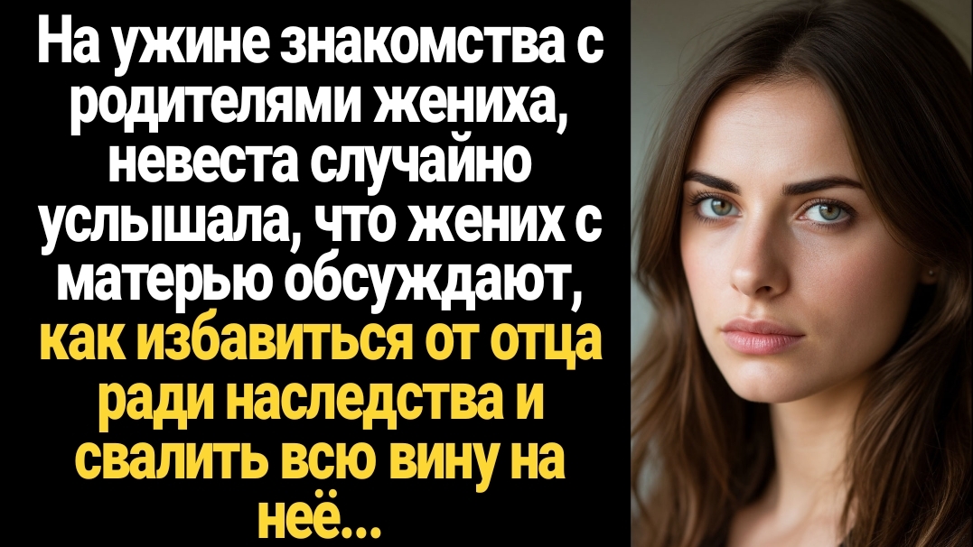 ИСТОРИИ ИЗ ЖИЗНИ/Жених с матерью хотят избавиться от отца и повесить всю вину на невесту ради наслед
